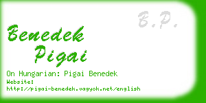 benedek pigai business card